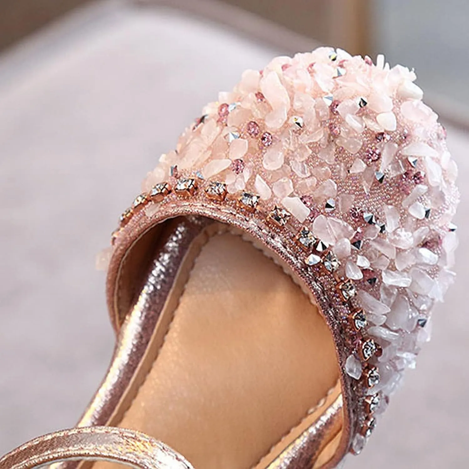Summer Korean Version Rhinestone Soft Sole Girls' Sandals Princess Shoes Children's Shoes Spring Infant Sandals Girls