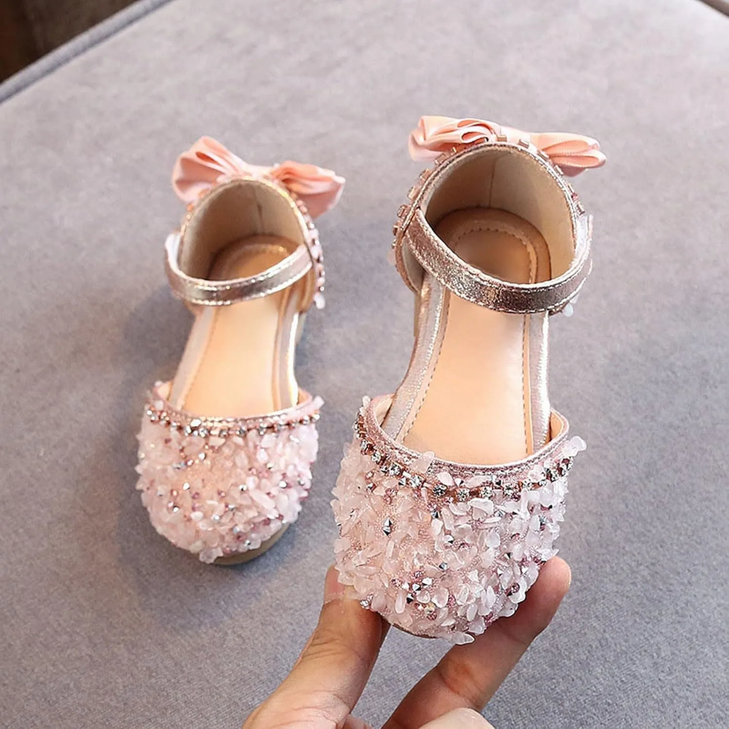 Summer Korean Version Rhinestone Soft Sole Girls' Sandals Princess Shoes Children's Shoes Spring Infant Sandals Girls