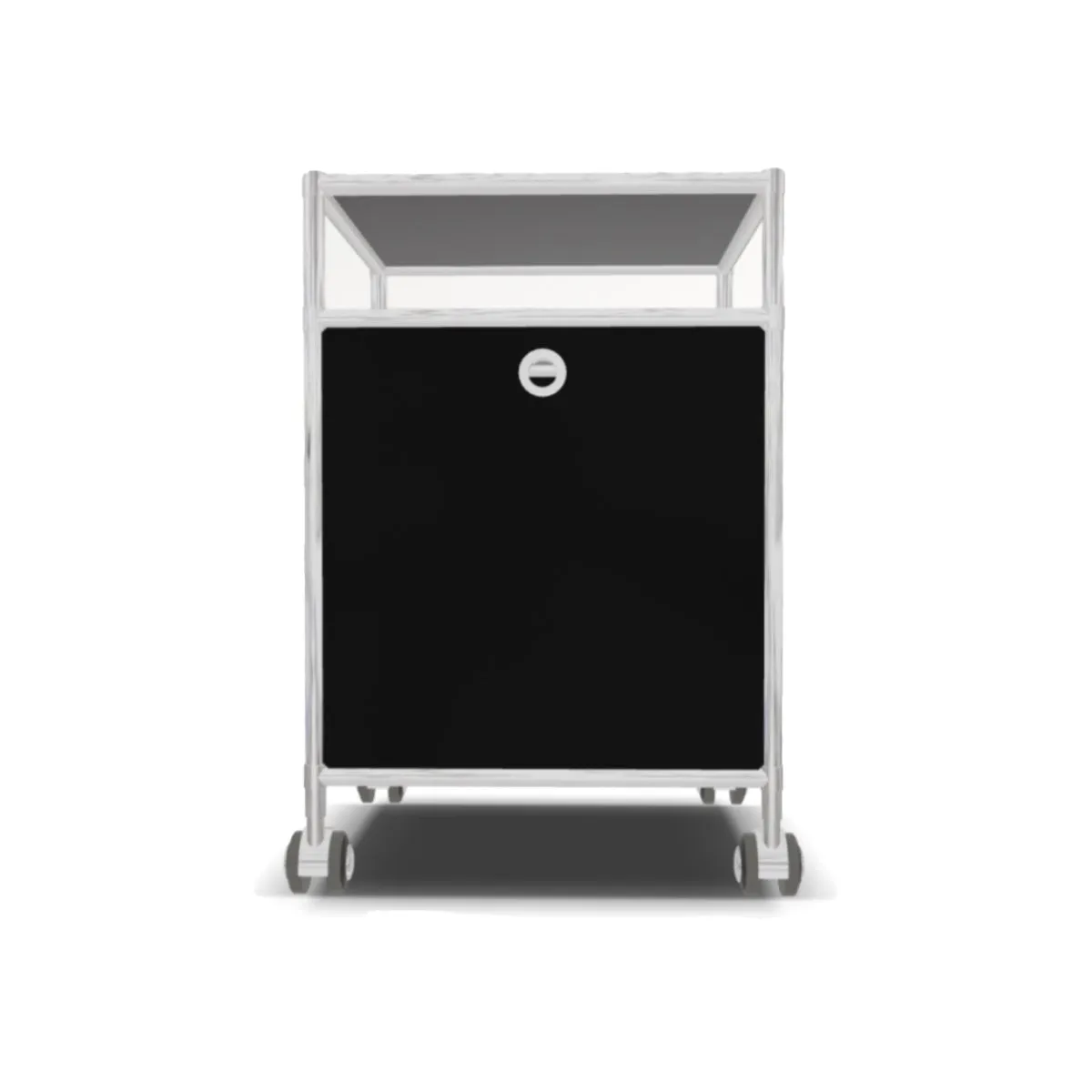 System4 Drawer Unit with 1 Drawer on Casters, 39 x 39 x 67 cm, Black