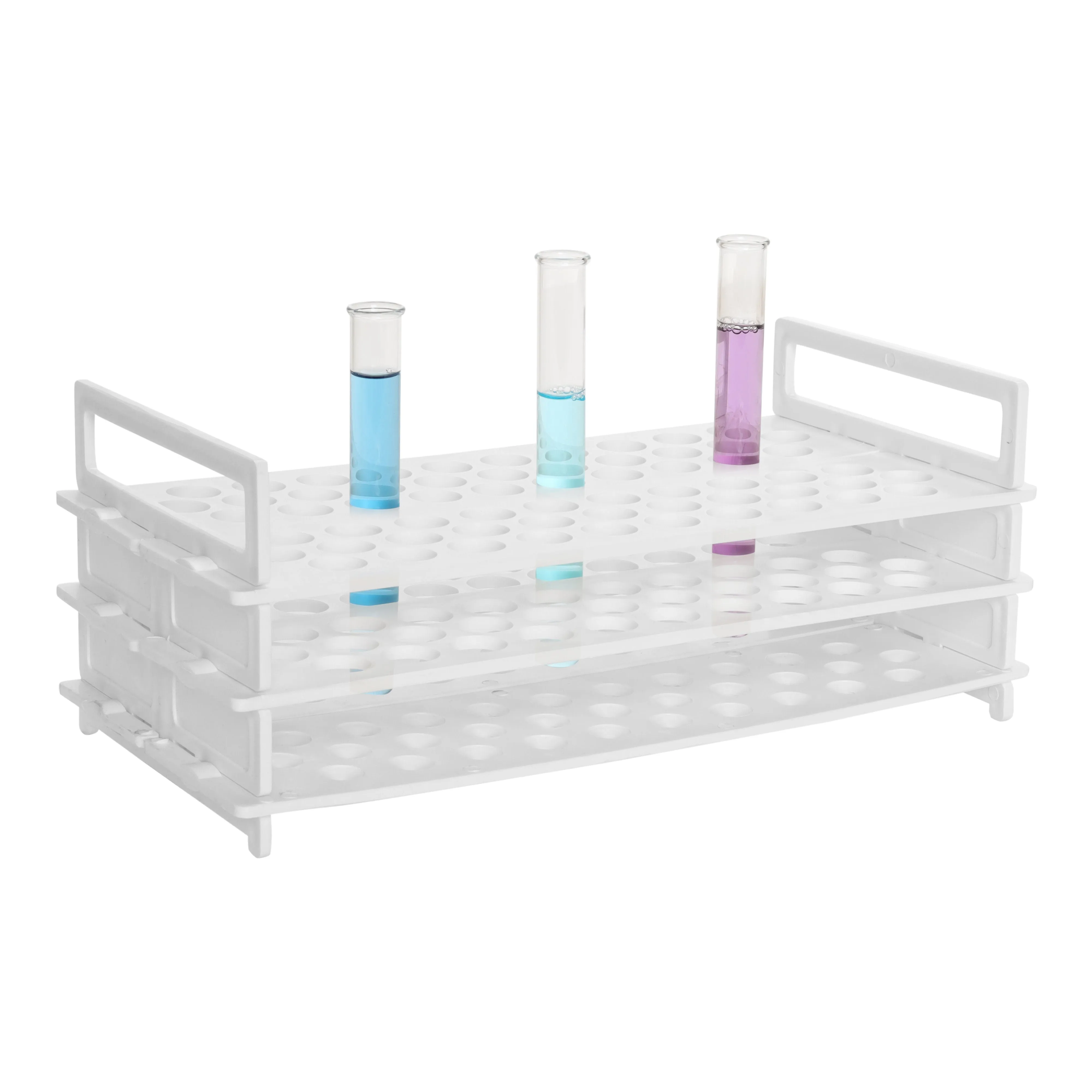 Test Tube Stand, Polypropylene - 16mm x 62 Tube Capacity - Eisco Labs