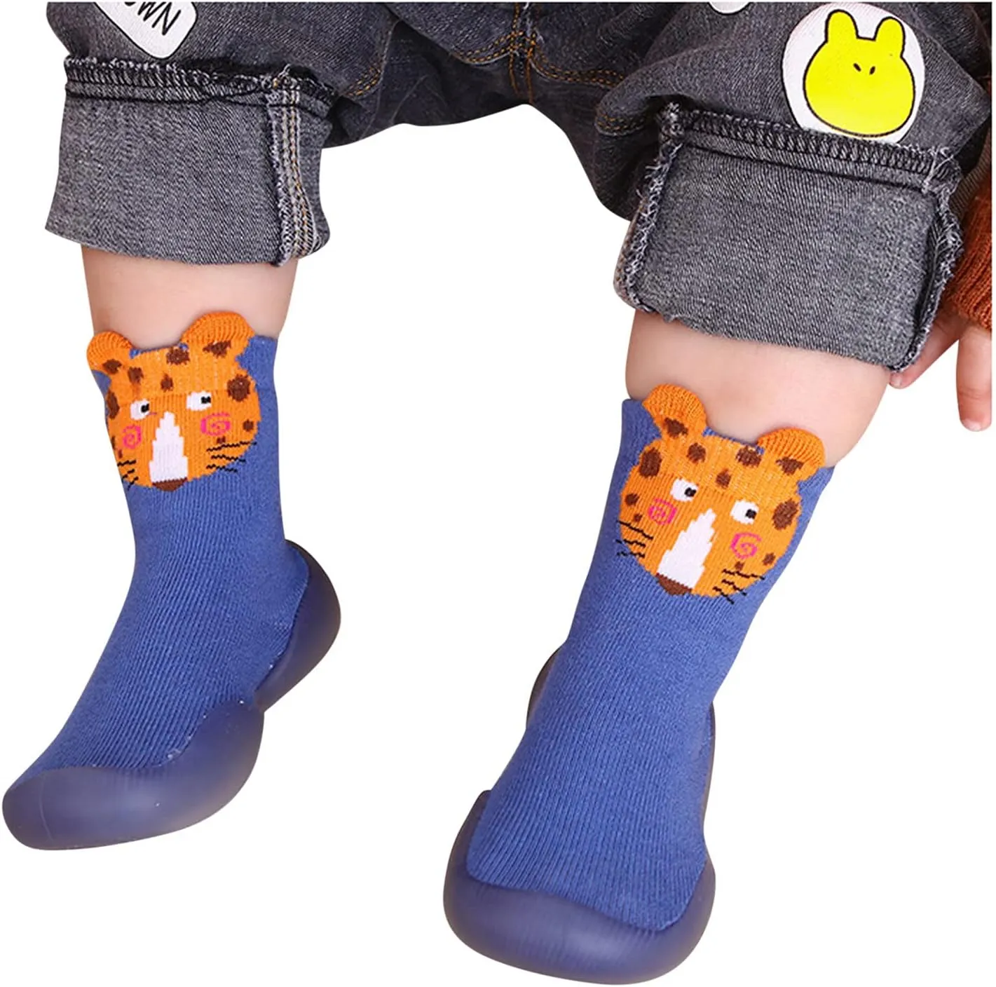 Toddler Baby Boys Girls Solid Warm Knit Soft Sole Rubber Shoes Socks Slipper Slippers for Men Non Slip