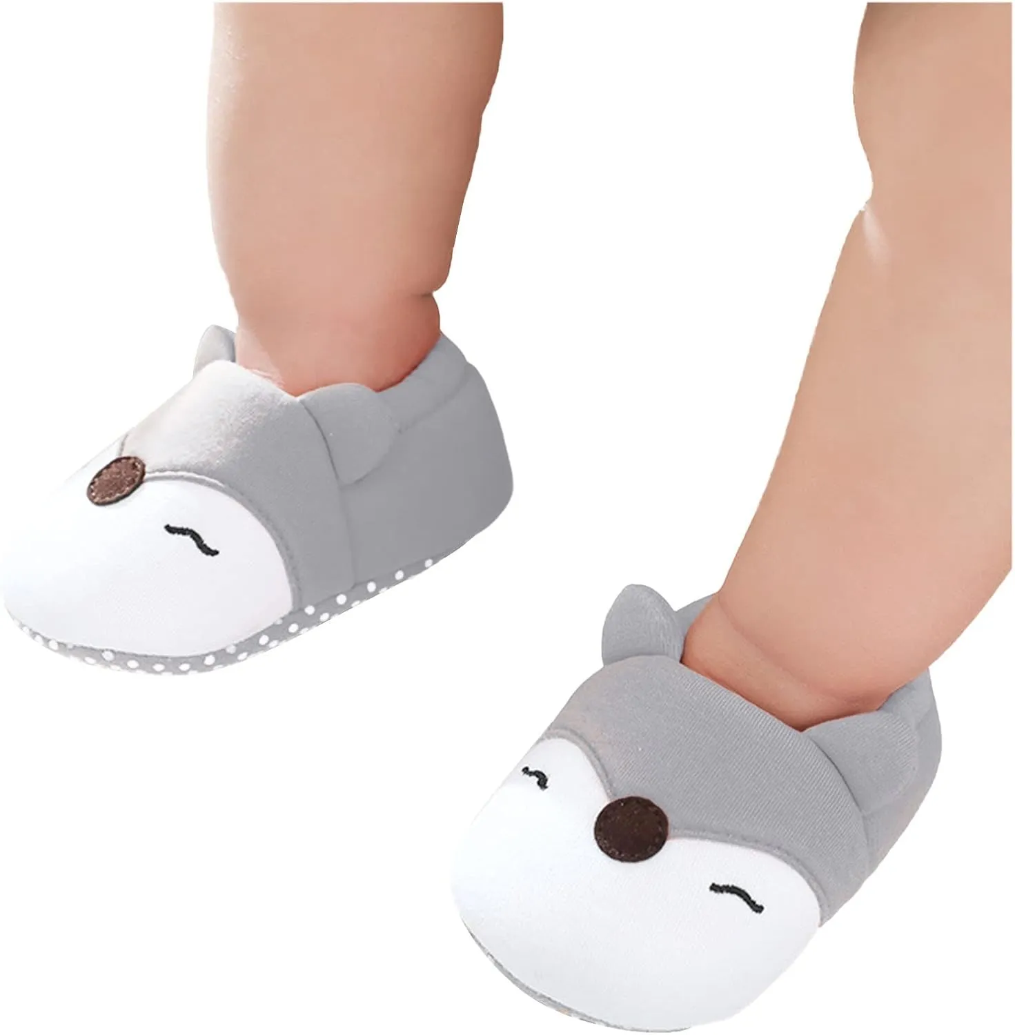 Toddler Baby Ear Sock Cotton Slippers Boys Girls Soft Non-slip House Floor Shoes Infant First Wailing Slipper