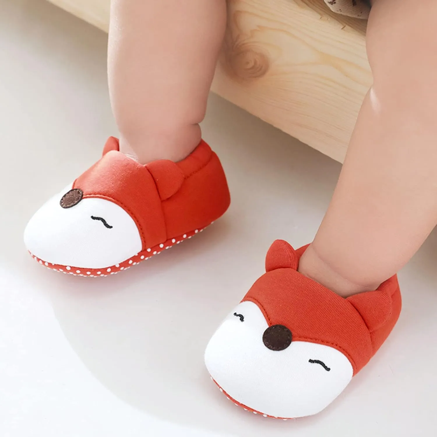 Toddler Baby Ear Sock Cotton Slippers Boys Girls Soft Non-slip House Floor Shoes Infant First Wailing Slipper