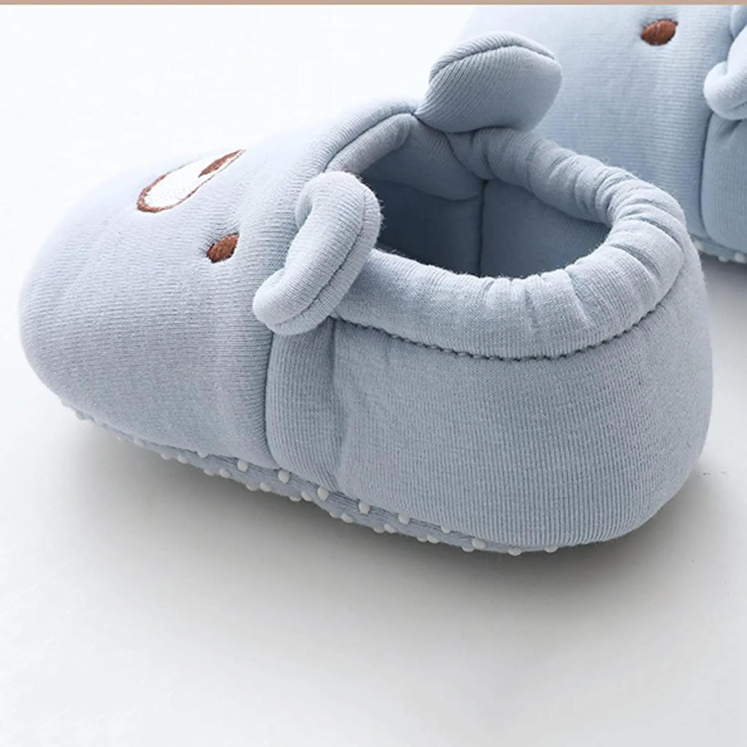Toddler Baby Ear Sock Cotton Slippers Boys Girls Soft Non-slip House Floor Shoes Infant First Wailing Slipper