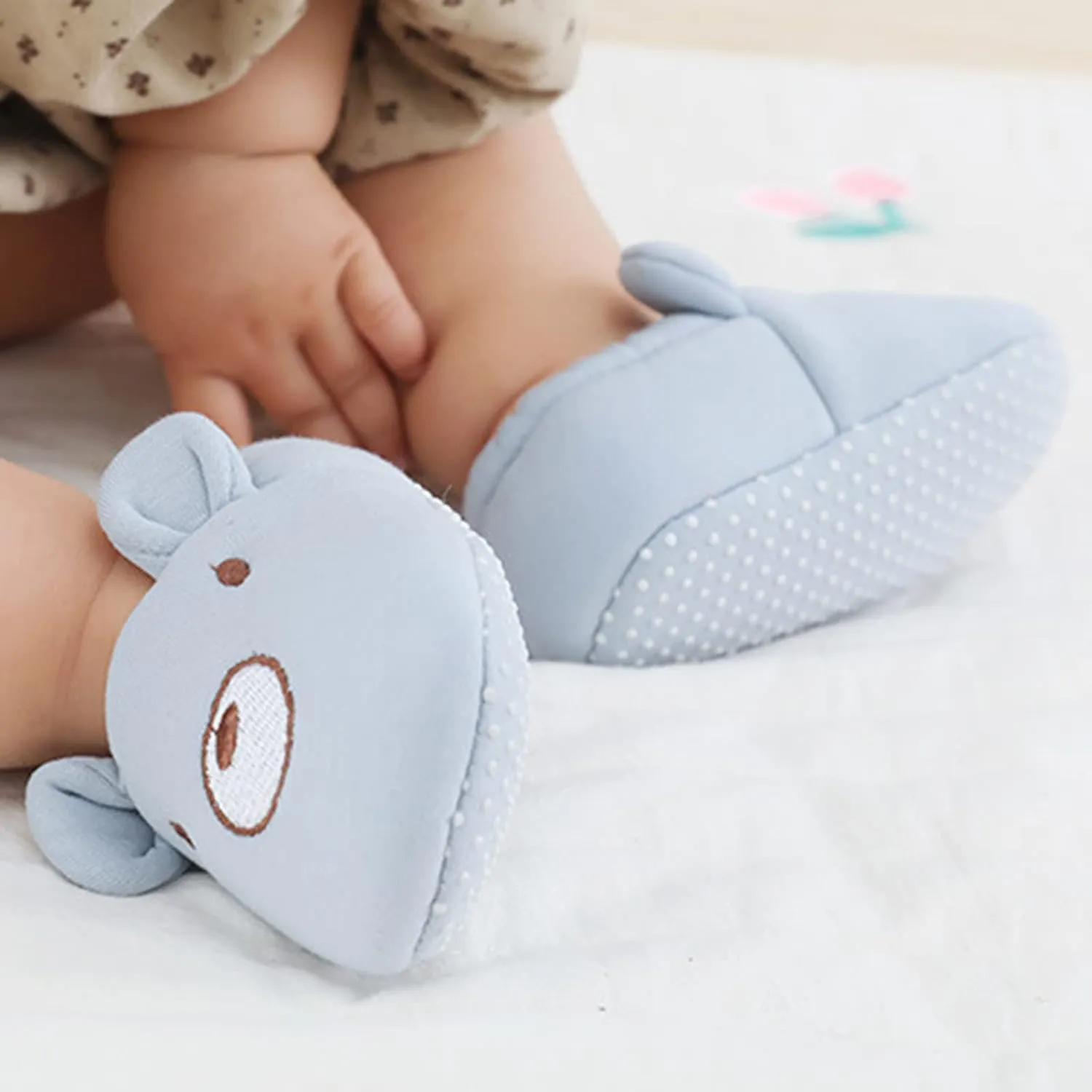 Toddler Baby Ear Sock Cotton Slippers Boys Girls Soft Non-slip House Floor Shoes Infant First Wailing Slipper