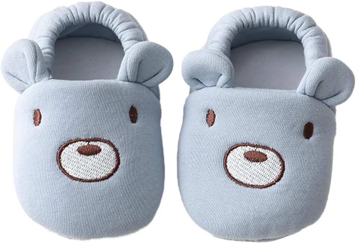Toddler Baby Ear Sock Cotton Slippers Boys Girls Soft Non-slip House Floor Shoes Infant First Wailing Slipper