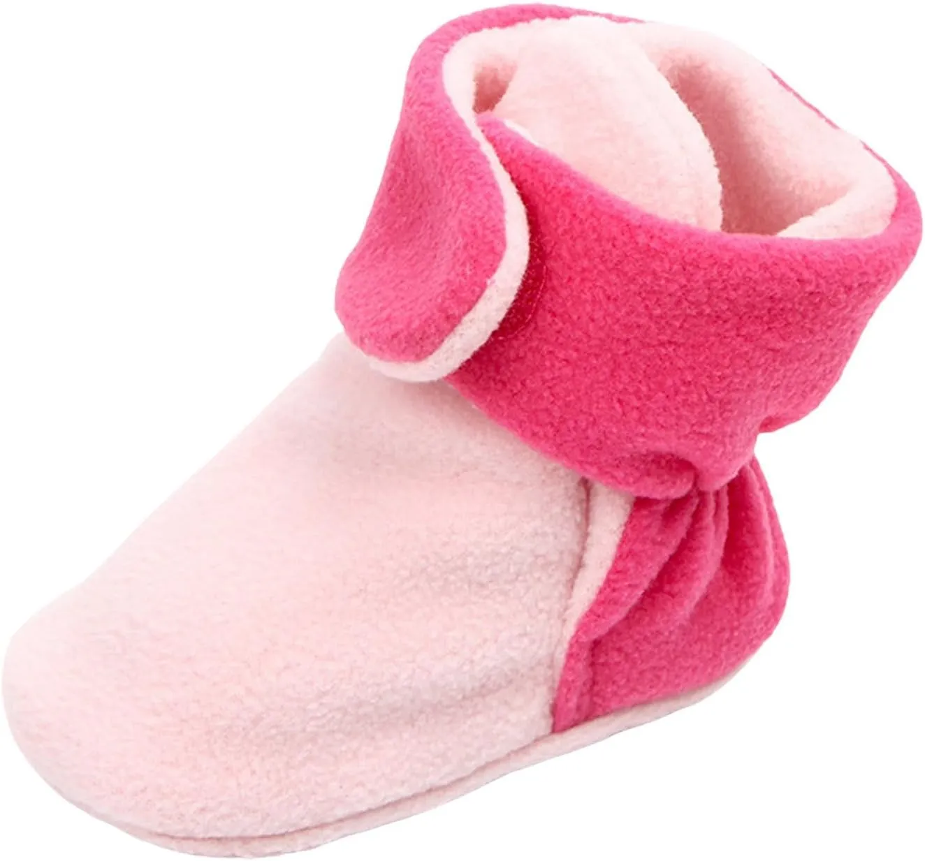 Toddler Baby Shoes Socks Solid Color Patchwork Knitted Plush Baby Socks Shoes for 0 to 12Months Shoes Boys Wide