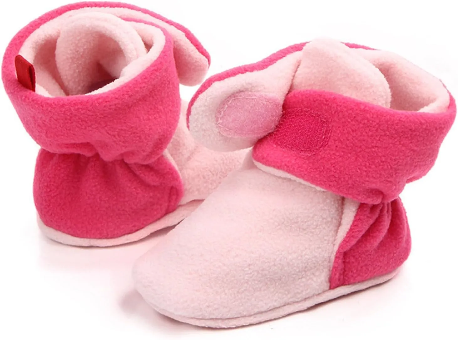 Toddler Baby Shoes Socks Solid Color Patchwork Knitted Plush Baby Socks Shoes for 0 to 12Months Shoes Boys Wide