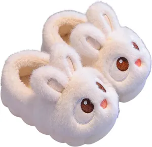 Toddler Fuzzy Bunny Slipper Baby Girls Boys Non Slip House Indoor Ankle Flat Shoes Cute Warm Cozy Cotton Fleece Shoes