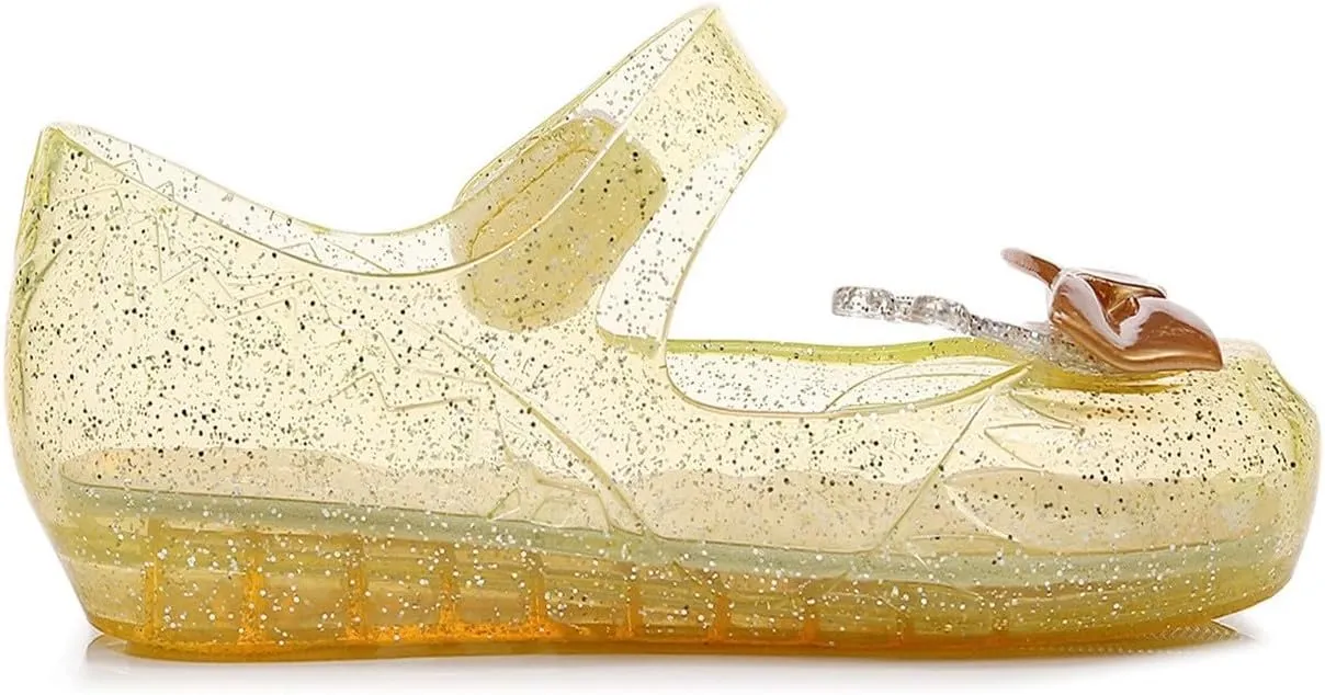 Toddler Jelly Sandals Kids Girl Cute Crown Bowknot Princess Mary Jane Shoes Birthday Dance Party Glitter Dress Sandal