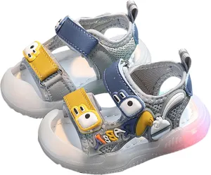 Toddler Kids Baby Girls Boys Sandals Girls Shoes Soft Sole Colorful Bright Light Baotou Sandals Non Toddler Boys