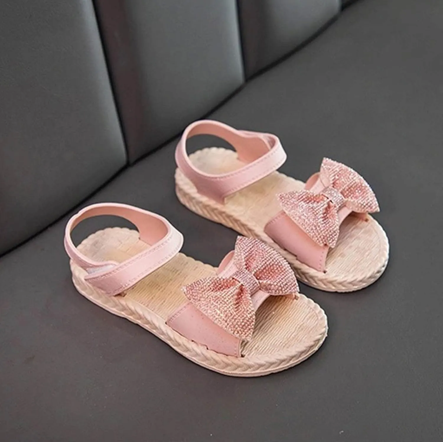 Toddler Kids Infant Girls Soild Bowknot Princress Shoes Soft Sole Non Slip First Walkers Prewalker Beach Rubber