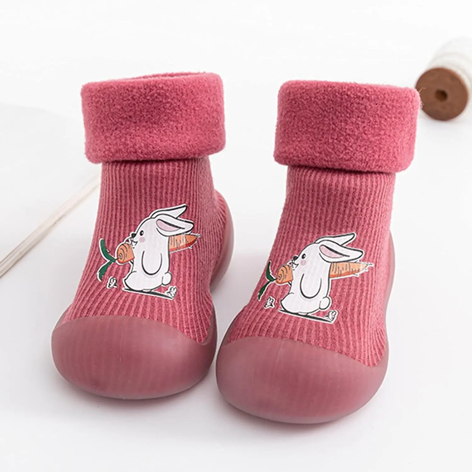 Toddler Light up Shoes Girls Rubber Boys Girls Sole Toddler Knit Soft Warm Baby Stocking Shoes Shoes for Girls