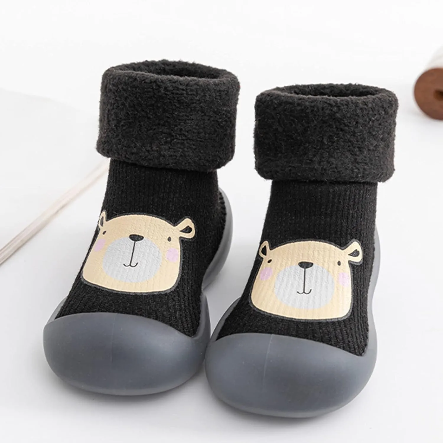 Toddler Light up Shoes Girls Rubber Boys Girls Sole Toddler Knit Soft Warm Baby Stocking Shoes Shoes for Girls