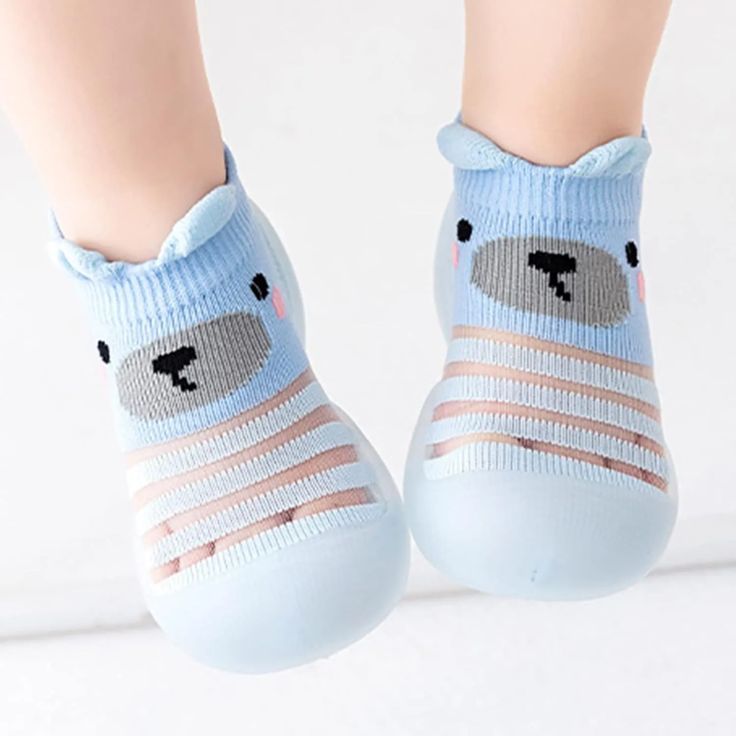 Toddler Shoes Baby First Walking Non-Skid Shoes Infant Boys Girls Print Breathable Knit Mesh Socks Shoes Slippers