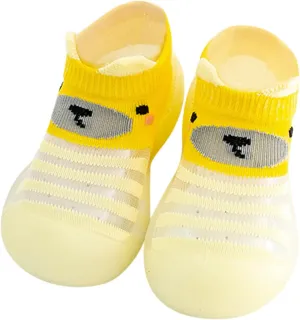 Toddler Shoes Baby First Walking Non-Skid Shoes Infant Boys Girls Print Breathable Knit Mesh Socks Shoes Slippers
