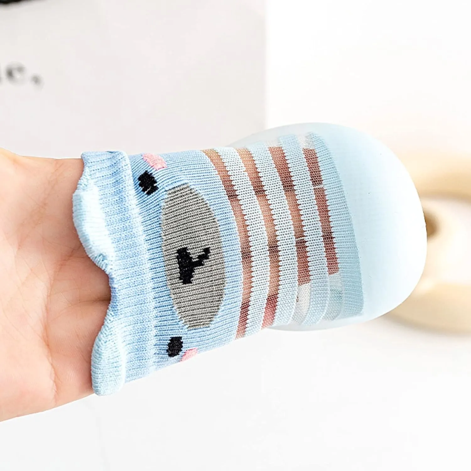 Toddler Shoes Baby First Walking Non-Skid Shoes Infant Boys Girls Print Breathable Knit Mesh Socks Shoes Slippers