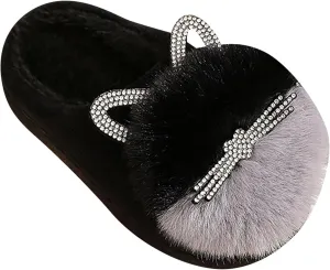 Toddler Slippers Girls Boys Soft Sole Non Slip Socks Slippers First Walking Shoes Fleece Fluff ?All Slipper