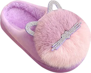 Toddler Slippers Girls Boys Soft Sole Non Slip Socks Slippers First Walking Shoes Fleece Fluff ?All Slipper
