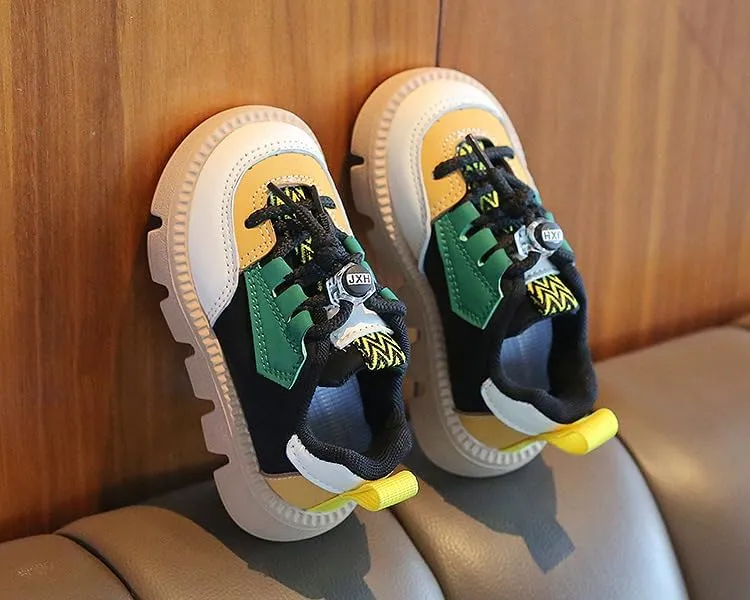 Toddler Walking Shoes Chunky Girls Boys Barefoot Shoes Slip Resistant Baby Running Shoes Soft Sole