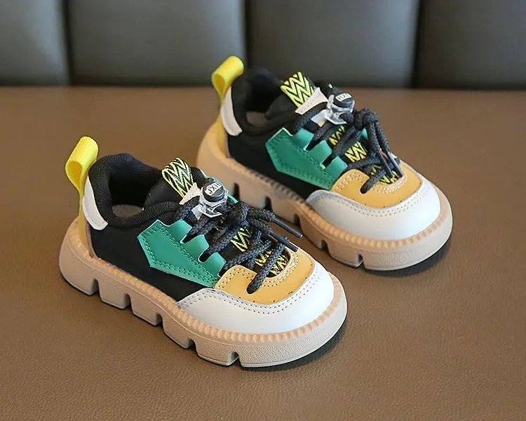 Toddler Walking Shoes Chunky Girls Boys Barefoot Shoes Slip Resistant Baby Running Shoes Soft Sole