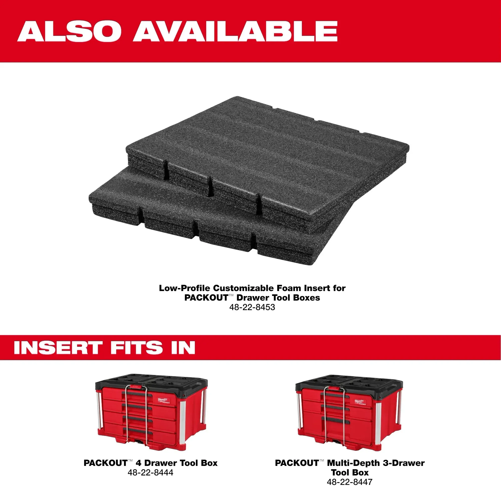 Tool Box - Milwaukee PACKOUT™ Multi-Depth 3-Drawer Tool Box, 48-22-8447