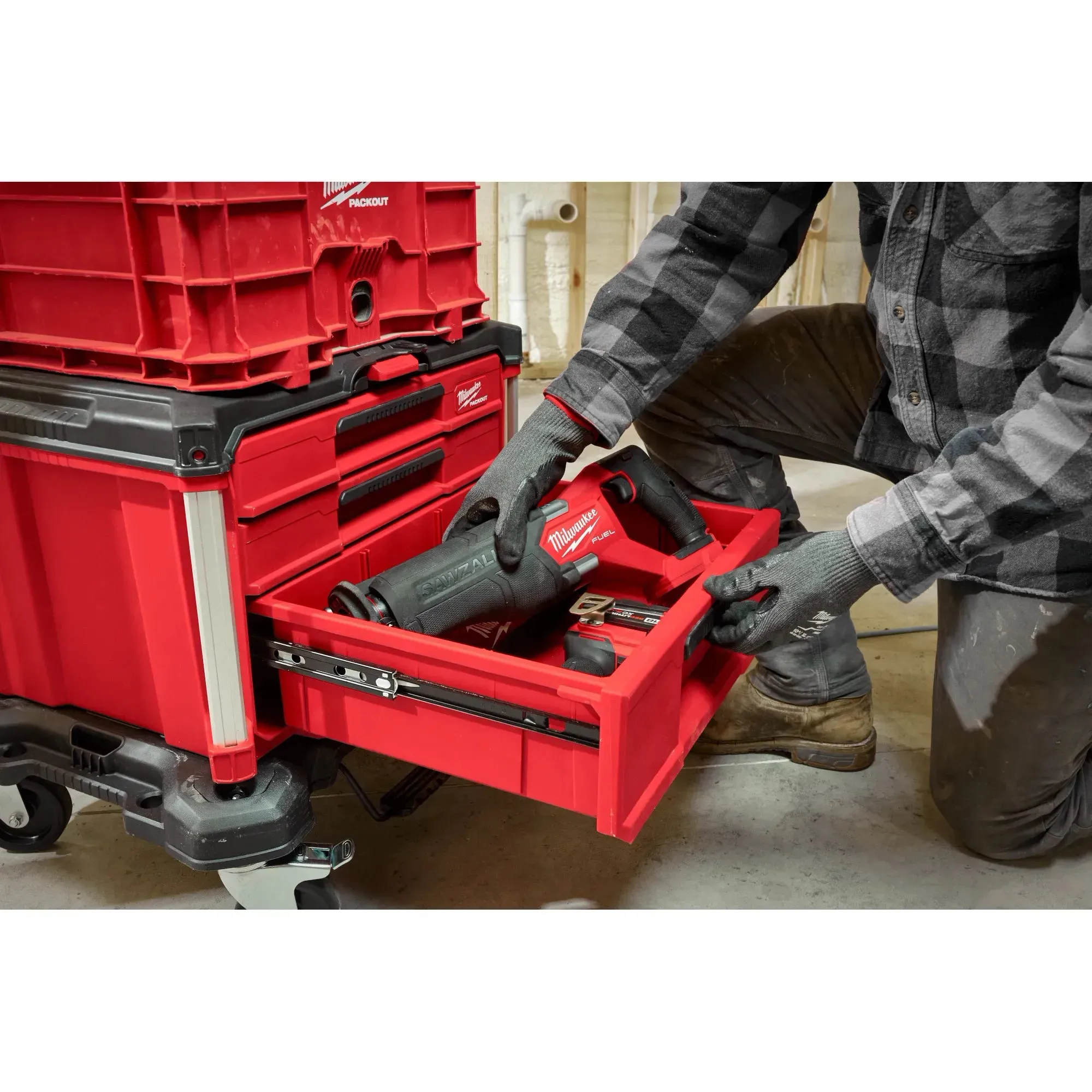Tool Box - Milwaukee PACKOUT™ Multi-Depth 3-Drawer Tool Box, 48-22-8447