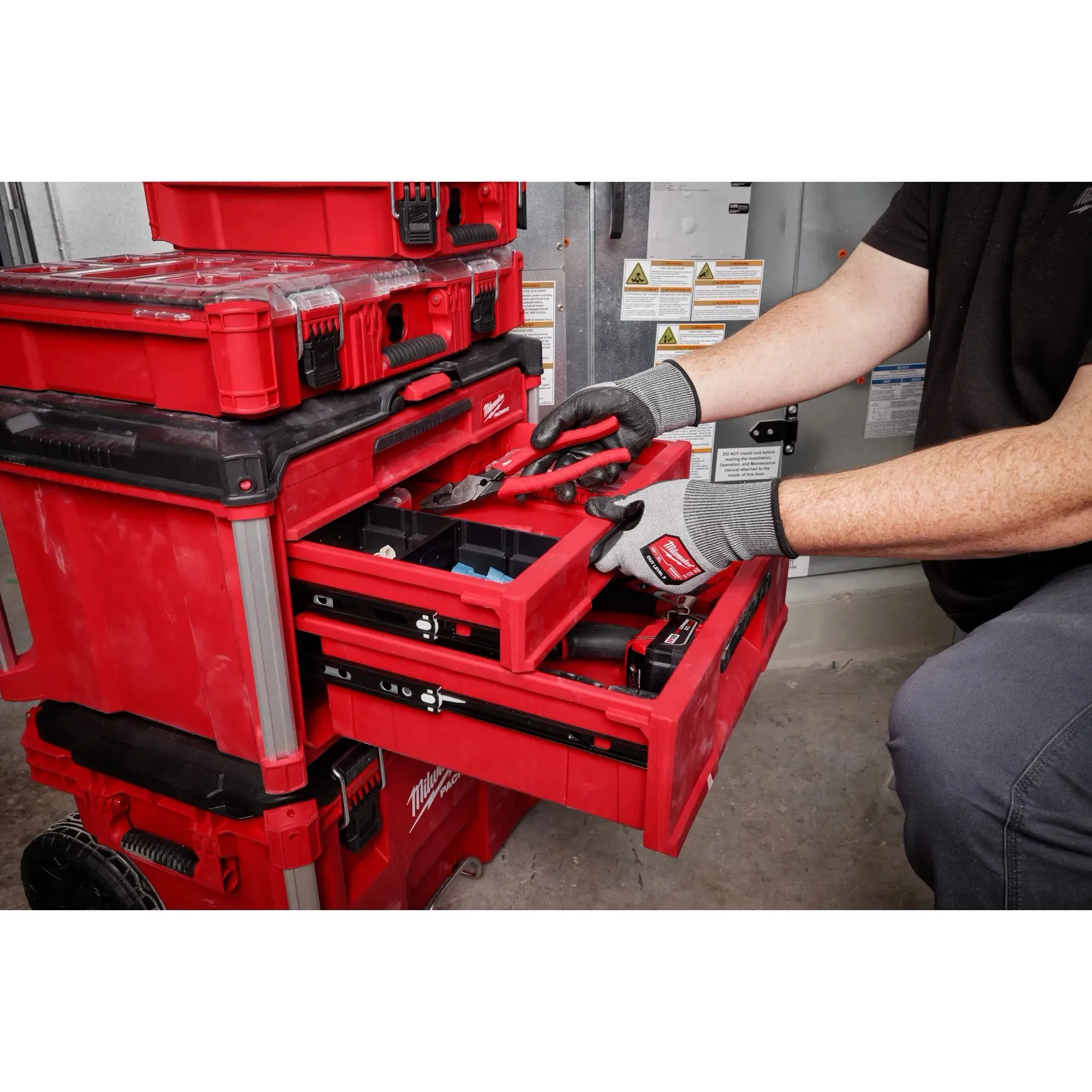 Tool Box - Milwaukee PACKOUT™ Multi-Depth 3-Drawer Tool Box, 48-22-8447