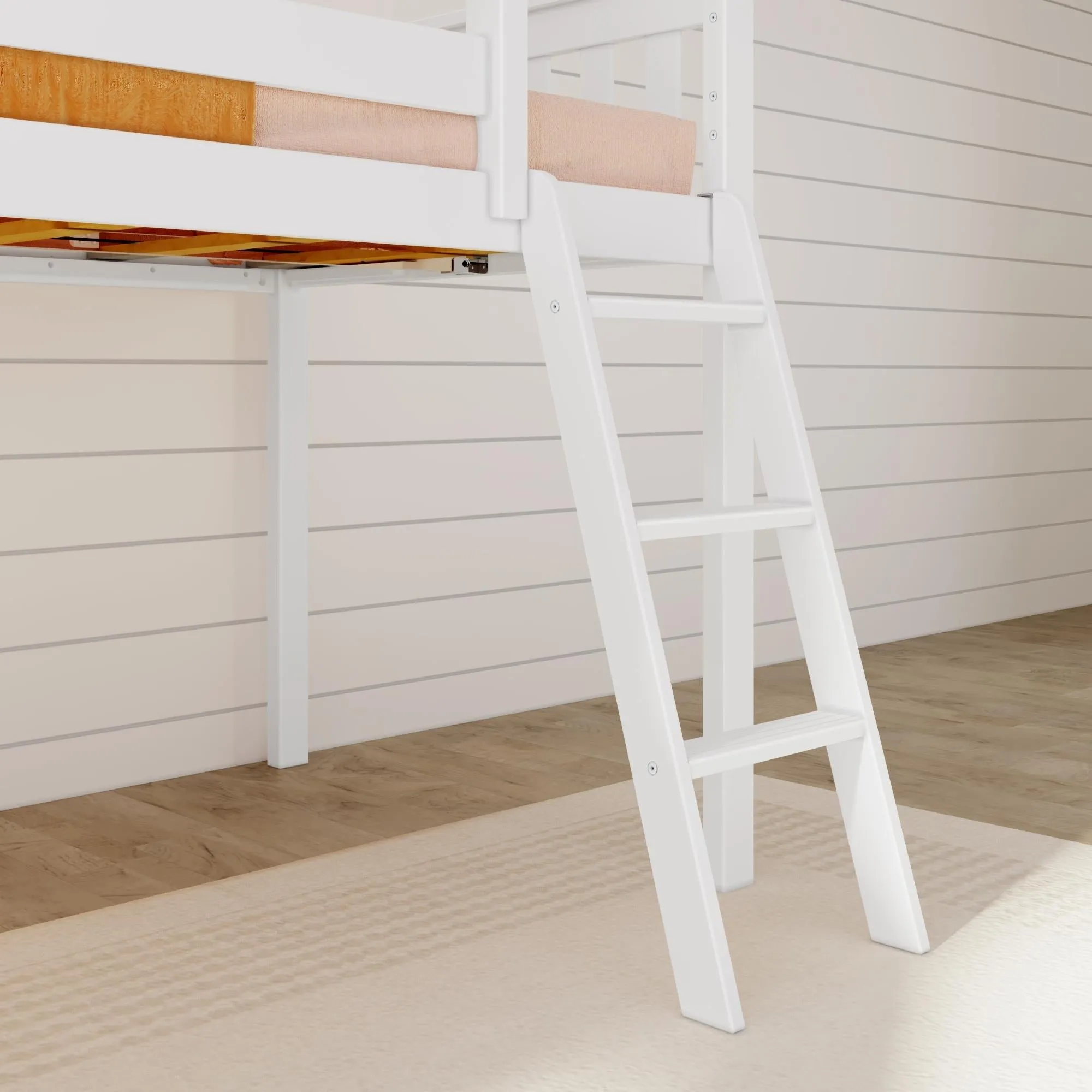 Twin Low Loft Bed With Easy Slide