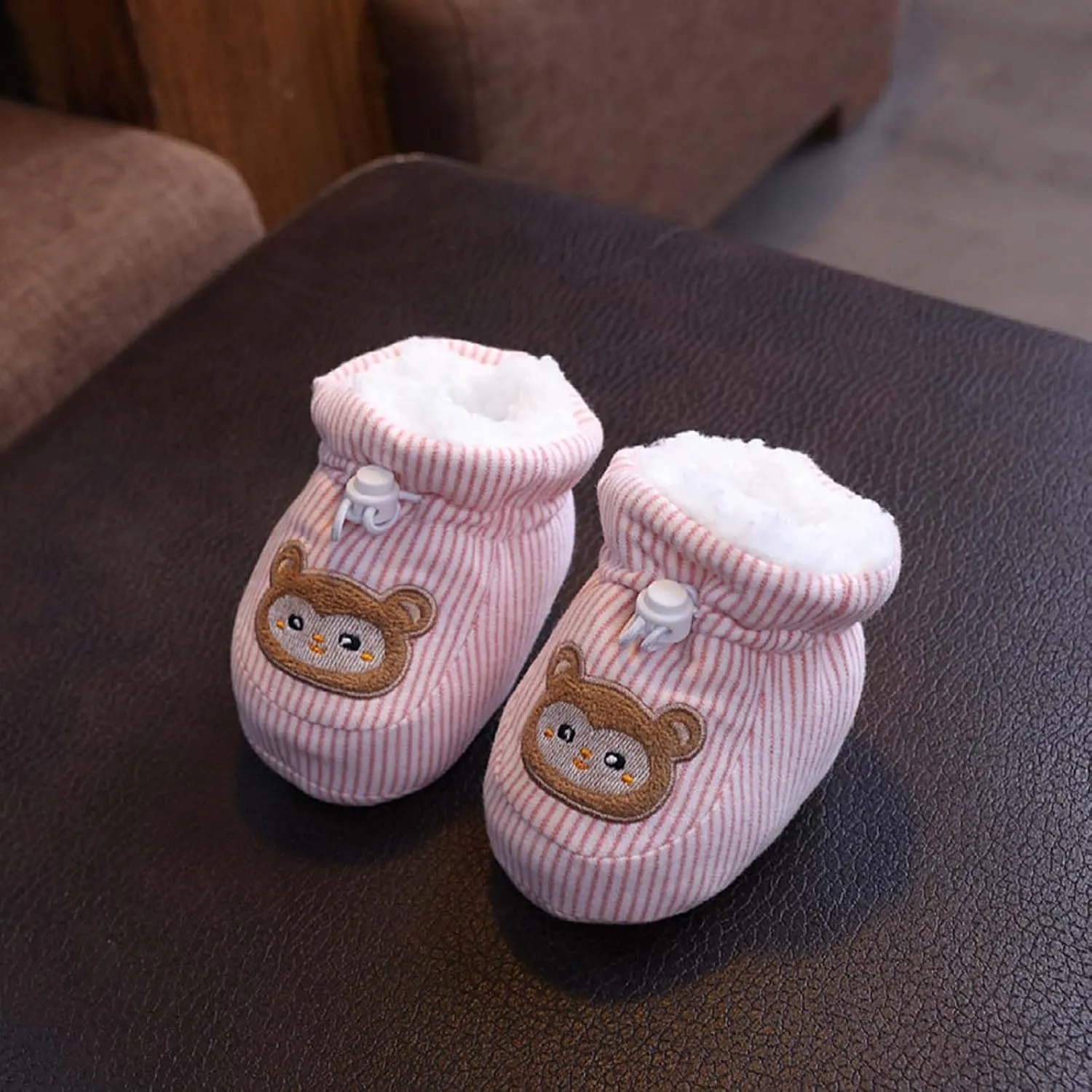 Warm  Baby Boots, 2024 Toddler Winter Soft Fr ining Ankle Non-Slip Rubber Texture Sole Snow rib Shoes
