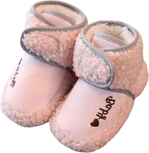 Winter Warm Baby First Walking Boots Cute Fruit Pattern Soft Sole Comfy Anti Slip Shoes Lightweight Breathable