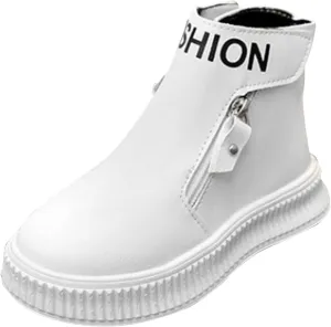 Youth Snow Boots Girls Casual Shoes Leather Soft Sole Ankle Boots Warm Winter Boots for Kids Boys Toddler